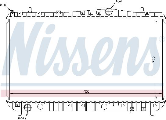 Nissens 690284 - Radiatore, Raffreddamento motore autozon.pro