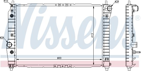 Nissens  61637 - Radiatore, Raffreddamento motore autozon.pro