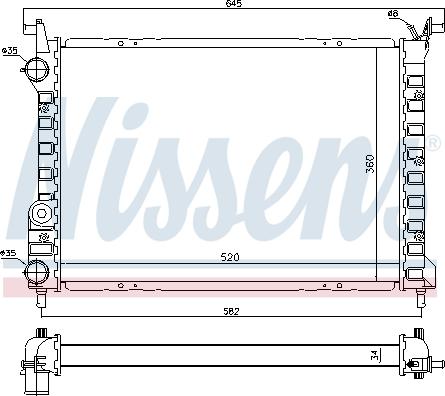 Nissens 694962 - Radiatore, Raffreddamento motore autozon.pro