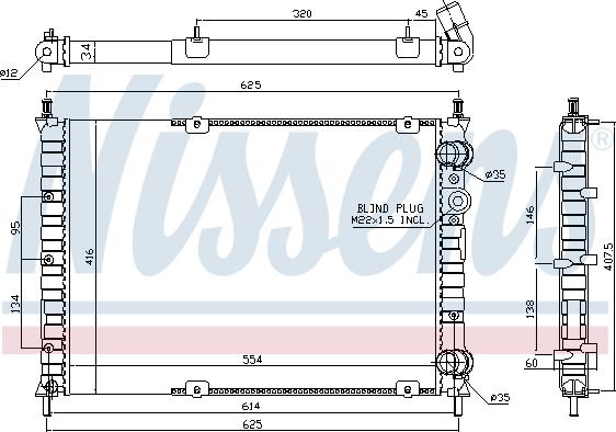 Nissens 691060 - Radiatore, Raffreddamento motore autozon.pro