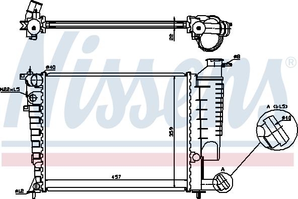 Nissens 613671 - Radiatore, Raffreddamento motore autozon.pro