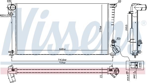 Nissens 692575 - Radiatore, Raffreddamento motore autozon.pro