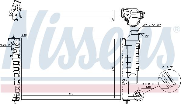 Nissens 690549 - Radiatore, Raffreddamento motore autozon.pro