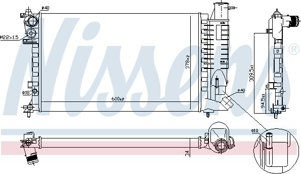 Nissens 690775 - Radiatore, Raffreddamento motore autozon.pro