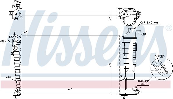 Nissens 690641 - Radiatore, Raffreddamento motore autozon.pro