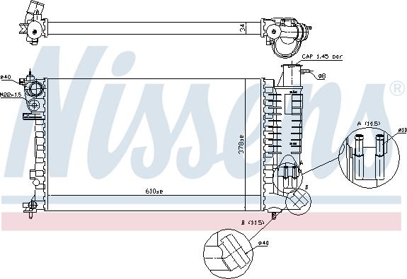 Nissens 690667 - Radiatore, Raffreddamento motore autozon.pro