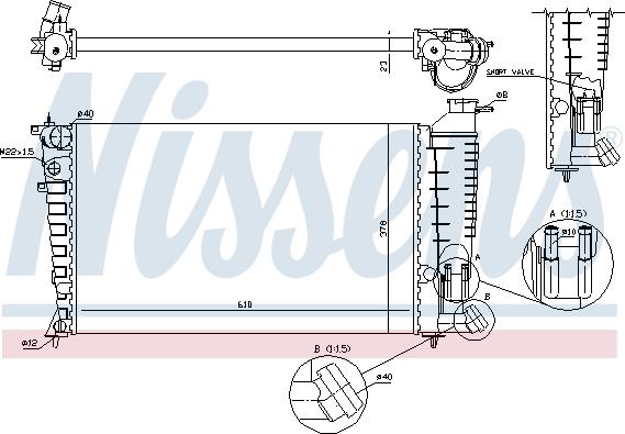 Nissens 690733 - Radiatore, Raffreddamento motore autozon.pro