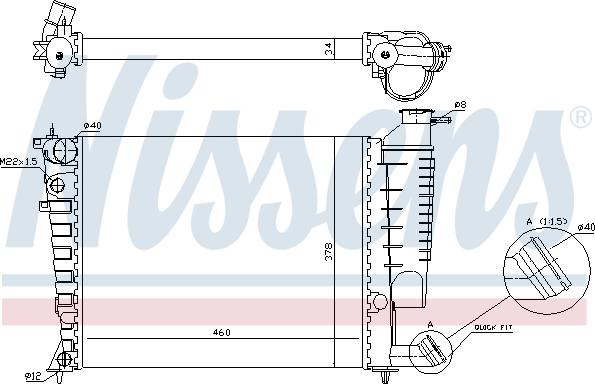 Nissens 699742 - Radiatore, Raffreddamento motore autozon.pro