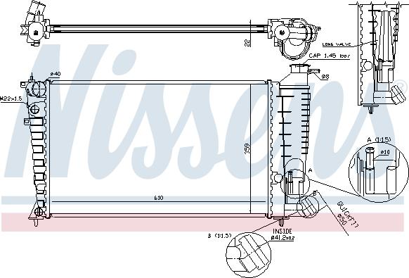 Nissens 693838 - Radiatore, Raffreddamento motore autozon.pro