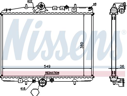 Nissens 698211 - Radiatore, Raffreddamento motore autozon.pro