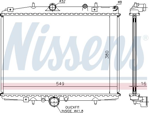 Nissens 692819 - Radiatore, Raffreddamento motore autozon.pro