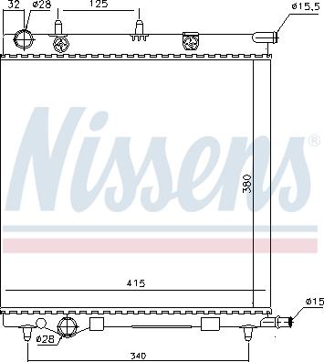 Nissens 61284 - Radiatore, Raffreddamento motore autozon.pro