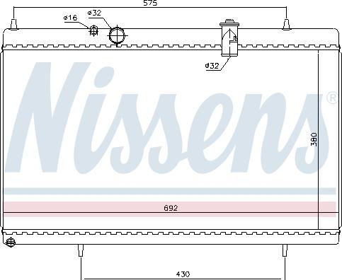 Nissens 61271 - Radiatore, Raffreddamento motore autozon.pro