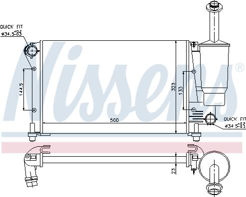 Nissens 696393 - Radiatore, Raffreddamento motore autozon.pro