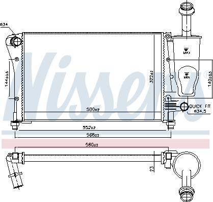 Nissens 696643 - Radiatore, Raffreddamento motore autozon.pro