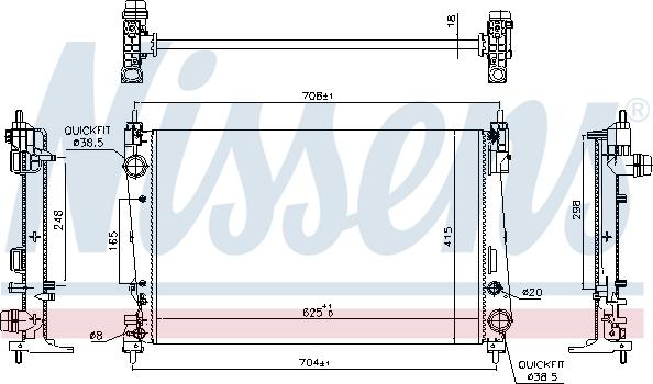 Nissens 693335 - Radiatore, Raffreddamento motore autozon.pro