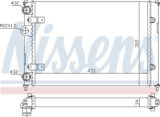 Nissens 693248 - Radiatore, Raffreddamento motore autozon.pro