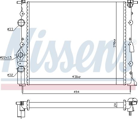 Nissens 693634 - Radiatore, Raffreddamento motore autozon.pro