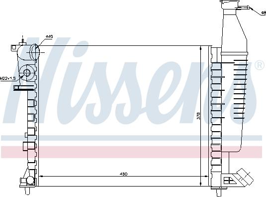 Nissens 63546 - Radiatore, Raffreddamento motore autozon.pro