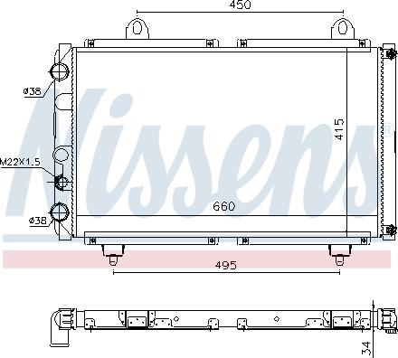 Nissens 694102 - Radiatore, Raffreddamento motore autozon.pro