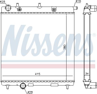 Nissens 699744 - Radiatore, Raffreddamento motore autozon.pro