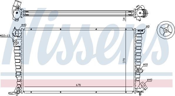 Nissens 697629 - Radiatore, Raffreddamento motore autozon.pro