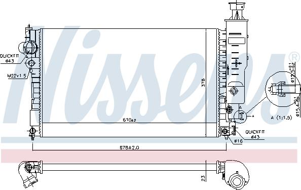 Nissens 691104 - Radiatore, Raffreddamento motore autozon.pro