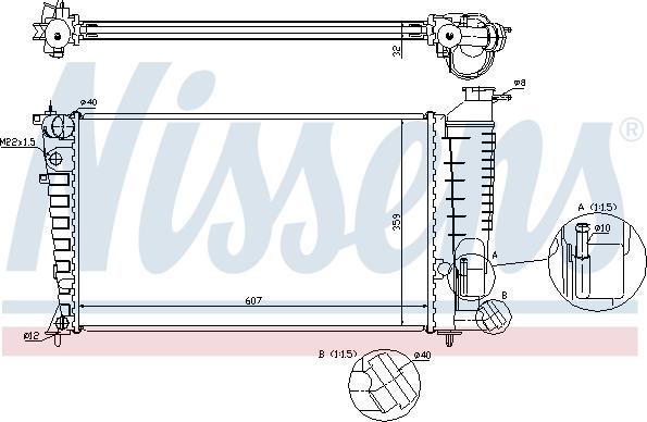 Nissens 697207 - Radiatore, Raffreddamento motore autozon.pro