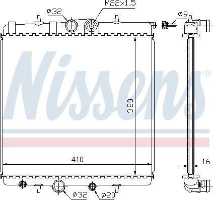 Nissens 696396 - Radiatore, Raffreddamento motore autozon.pro