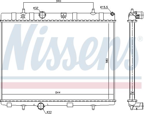 Nissens 690982 - Radiatore, Raffreddamento motore autozon.pro