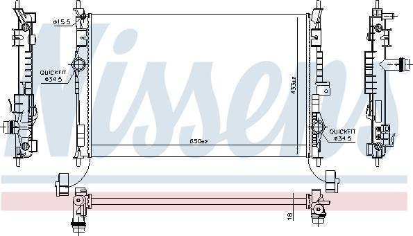 Nissens 694010 - Radiatore, Raffreddamento motore autozon.pro