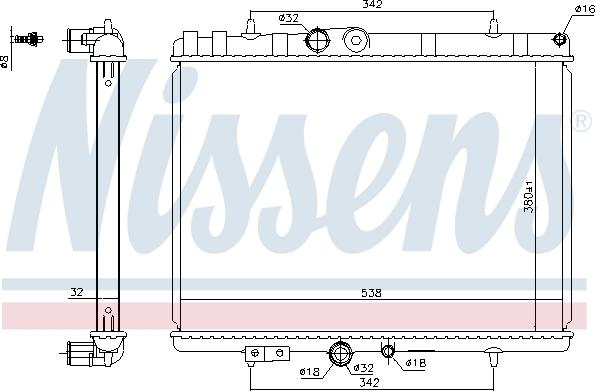 Nissens 636039 - Radiatore, Raffreddamento motore autozon.pro