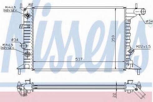 Nissens 63069A - Radiatore, Raffreddamento motore autozon.pro