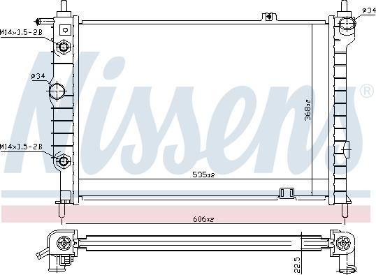 Nissens 690389 - Radiatore, Raffreddamento motore autozon.pro