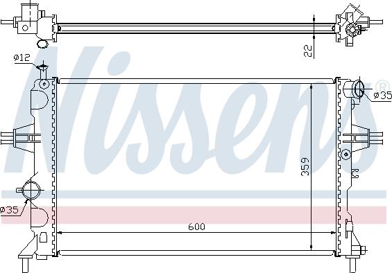 Nissens 691293 - Radiatore, Raffreddamento motore autozon.pro