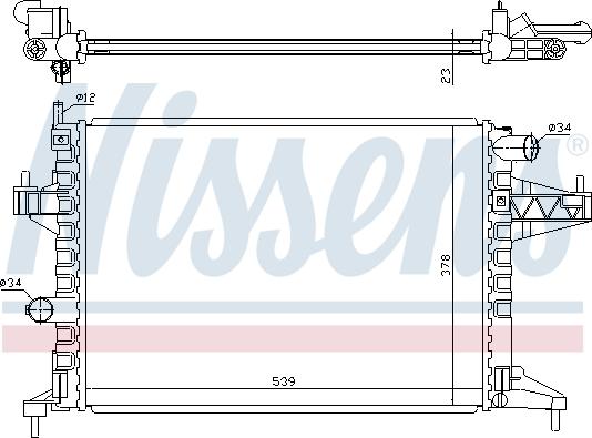 Nissens 691219 - Radiatore, Raffreddamento motore autozon.pro