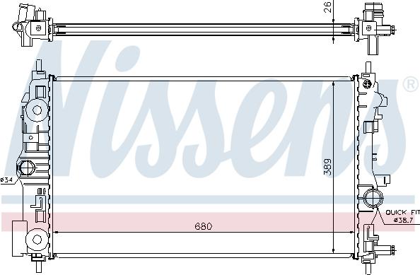 Nissens 630722 - Radiatore, Raffreddamento motore autozon.pro