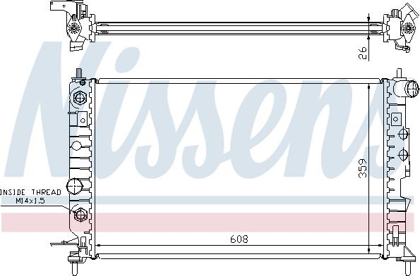 Nissens 696557 - Radiatore, Raffreddamento motore autozon.pro