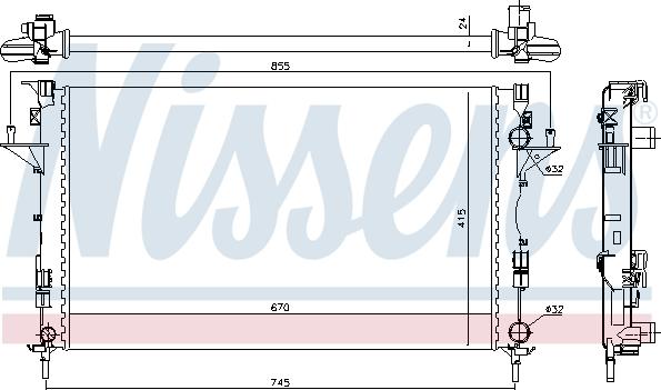 Nissens 694616 - Radiatore, Raffreddamento motore autozon.pro