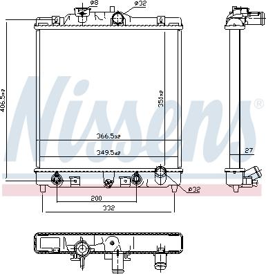 Nissens 63340 - Radiatore, Raffreddamento motore autozon.pro