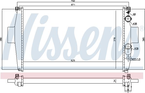 Nissens 698806 - Radiatore, Raffreddamento motore autozon.pro