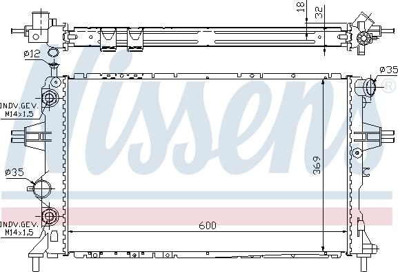 Nissens 694168 - Radiatore, Raffreddamento motore autozon.pro