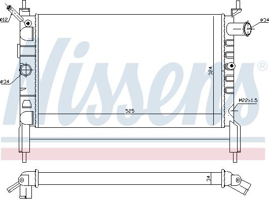 Nissens 692858 - Radiatore, Raffreddamento motore autozon.pro