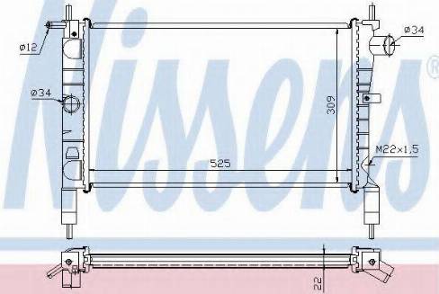 Nissens 63276A - Radiatore, Raffreddamento motore autozon.pro