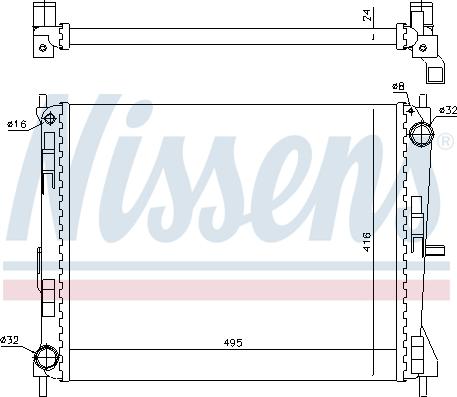 Nissens 690548 - Radiatore, Raffreddamento motore autozon.pro