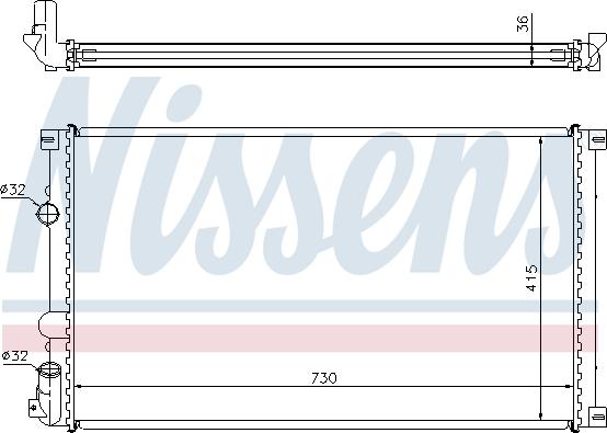 Nissens 693082 - Radiatore, Raffreddamento motore autozon.pro