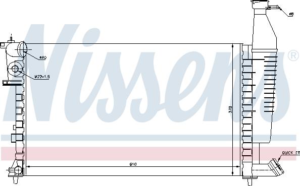 Nissens 693414 - Radiatore, Raffreddamento motore autozon.pro