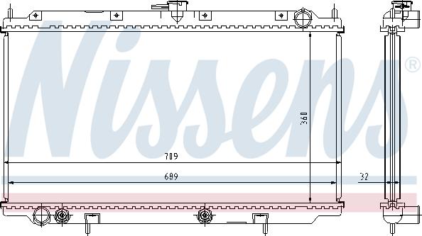 Nissens 62924A - Radiatore, Raffreddamento motore autozon.pro