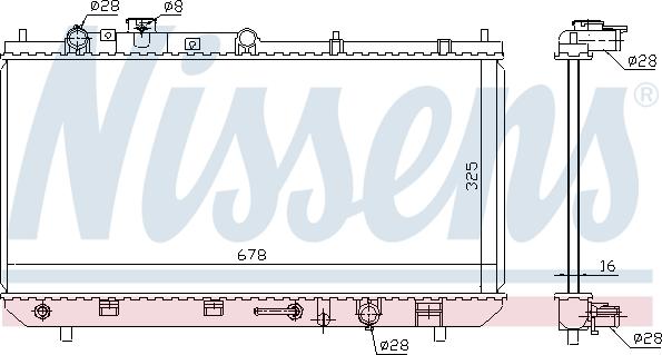 Nissens 624041 - Radiatore, Raffreddamento motore autozon.pro