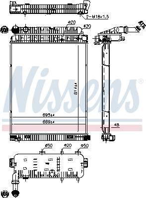 Nissens 62648 - Radiatore, Raffreddamento motore autozon.pro